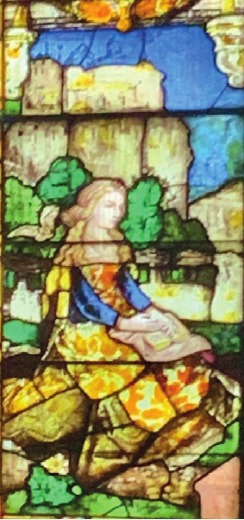 De glasramen van Herkenrode stralen in het Engelse Lichfield — foto uit de wijkkrant, pagina 7